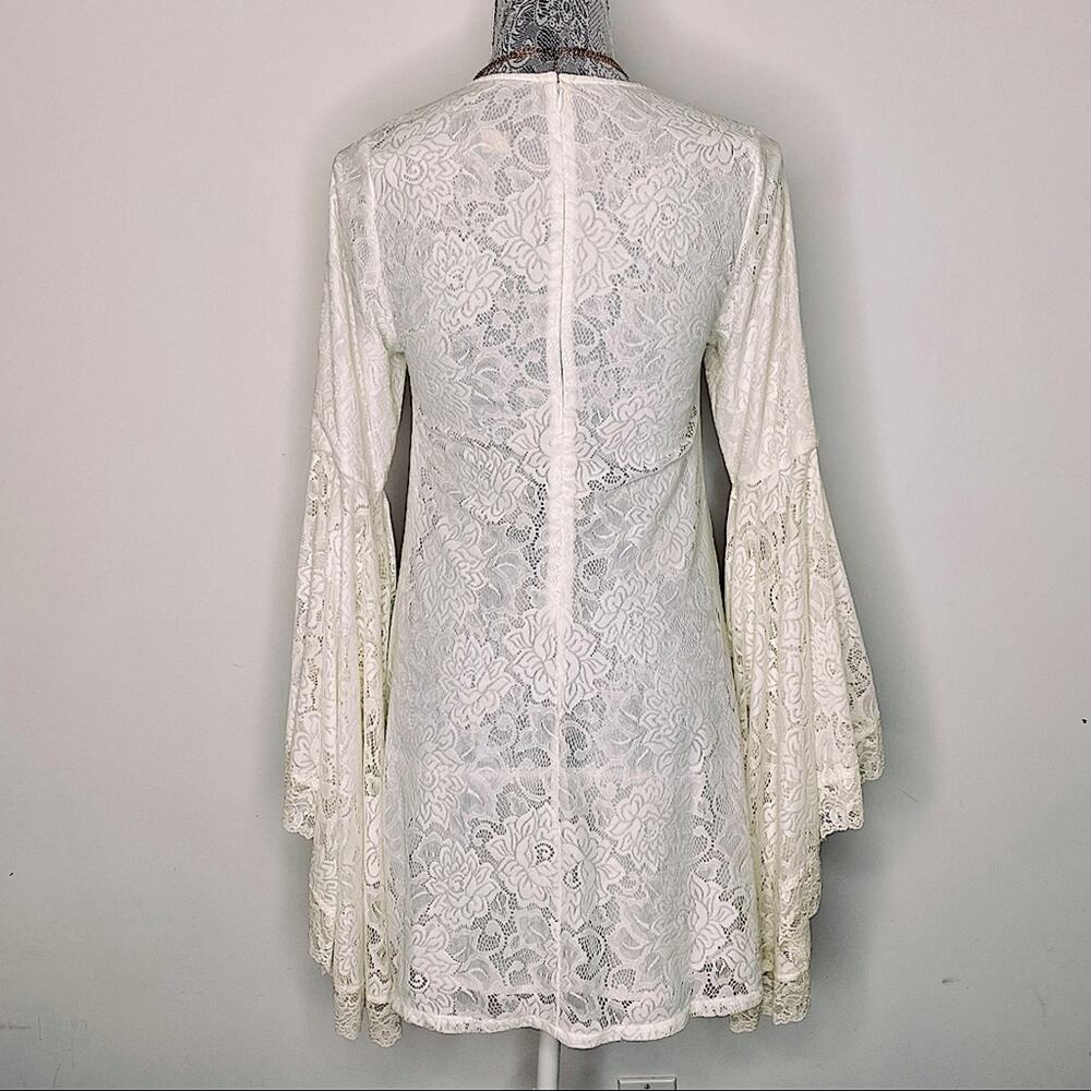 WILDFOX Rodeo Queen Festival White Lace Dress Size XS - Picture 4 of 12